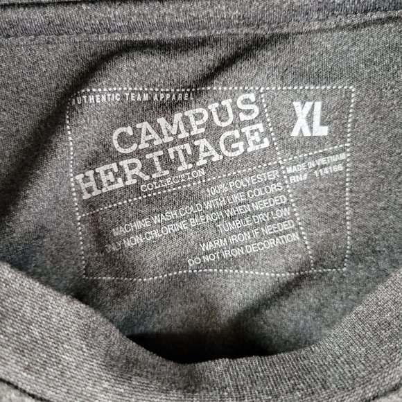 Wisconsin Badgers Men's Gray Campus Heritage Long Sleeve Shirt Size XL Like New - Picture 4 of 4